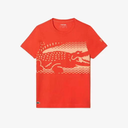 Lacoste Tennis>Herren Tennis X Novak Djokovic T-Shirt Orange 02K