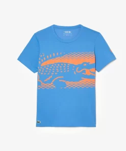 Lacoste Tennis>Herren Tennis X Novak Djokovic T-Shirt Atherisches Blau L99