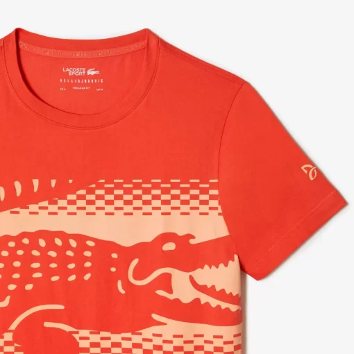 Lacoste Tennis>Herren Tennis X Novak Djokovic T-Shirt Orange 02K