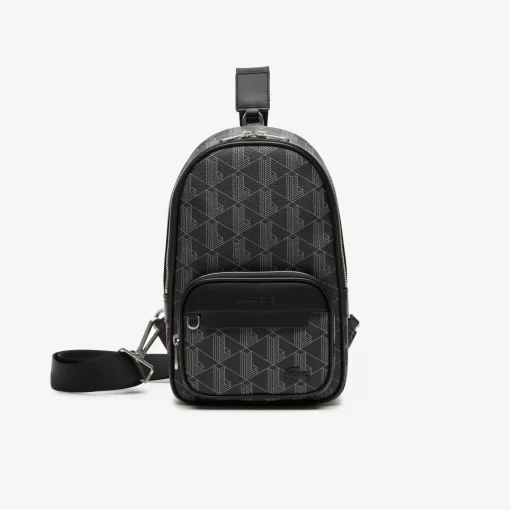 Lacoste Bauchtaschen>Herren The Blend Umhangetasche Mit Monogramm-Aufdruck Monogram Noir Gris H45