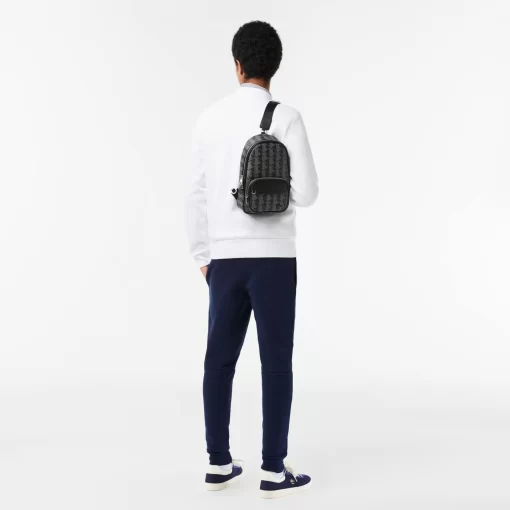 Lacoste Bauchtaschen>Herren The Blend Umhangetasche Mit Monogramm-Aufdruck Monogram Noir Gris H45