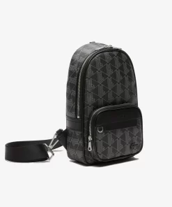 Lacoste Bauchtaschen>Herren The Blend Umhangetasche Mit Monogramm-Aufdruck Monogram Noir Gris H45