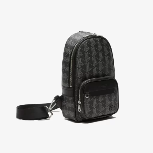 Lacoste Bauchtaschen>Herren The Blend Umhangetasche Mit Monogramm-Aufdruck Monogram Noir Gris H45