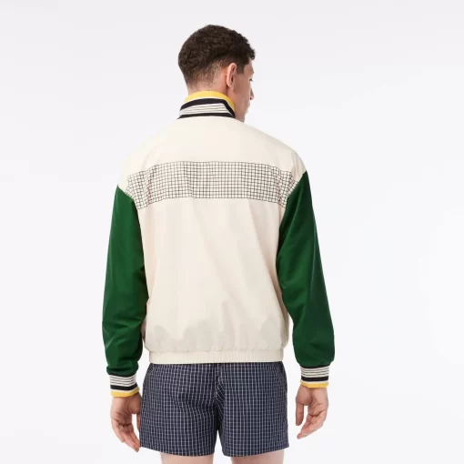 Lacoste Jacken & Mäntel>Herren Trainingsjacke Aus Recyceltem Polyester Weis / Grun Pt2