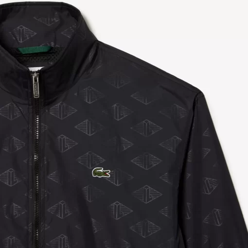 Lacoste Trainingsanzüge>Herren Trainingsjacke Mit Monogramm-Aufdruck Schwarz 031