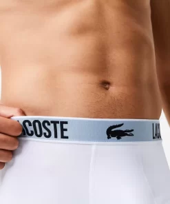 Lacoste Unterwäsche & Loungewear>Herren Trunks Aus Recyceltem Polyester Im 3Er-Pack Schwarz / Dunkelgrau / Weis Shq