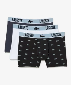 Lacoste Unterwäsche & Loungewear>Herren Trunks Aus Recyceltem Polyester Im 3Er-Pack Schwarz / Dunkelgrau / Weis Shq