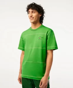 Lacoste T-Shirts>Herren T-Shirt Aus Bio-Baumwolljersey Estragon Grun L94