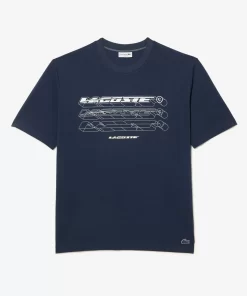 Lacoste T-Shirts>Herren T-Shirt Aus Bio-Baumwoll-Pique Blau Kxe