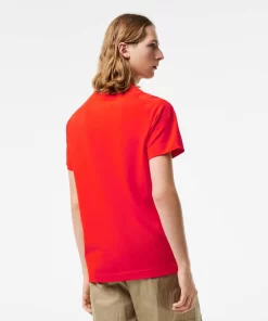 Lacoste T-Shirts>Herren T-Shirt Aus Bio-Baumwoll-Pique Rot S5H