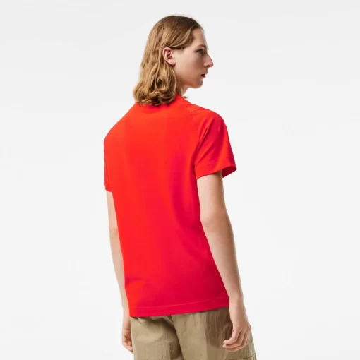 Lacoste T-Shirts>Herren T-Shirt Aus Bio-Baumwoll-Pique Rot S5H