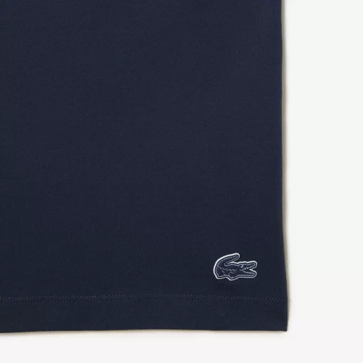 Lacoste T-Shirts>Herren T-Shirt Aus Bio-Baumwoll-Pique Blau Kxe