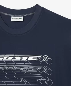 Lacoste T-Shirts>Herren T-Shirt Aus Bio-Baumwoll-Pique Blau Kxe