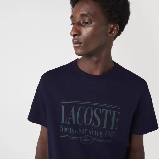 Lacoste T-Shirts>Herren T-Shirt Aus Jersey Navy Blau 166