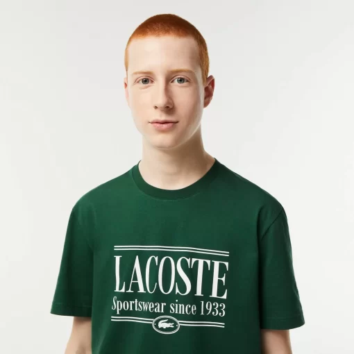 Lacoste T-Shirts>Herren T-Shirt Aus Jersey Grun 132