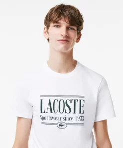 Lacoste T-Shirts>Herren T-Shirt Aus Jersey Weis 001