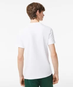 Lacoste T-Shirts>Herren T-Shirt Aus Jersey Weis 001