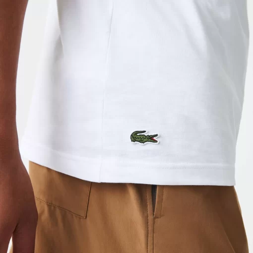 Lacoste T-Shirts>Herren T-Shirt Aus Jersey Weis 001