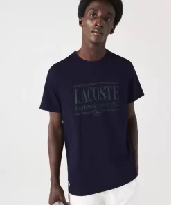 Lacoste T-Shirts>Herren T-Shirt Aus Jersey Navy Blau 166