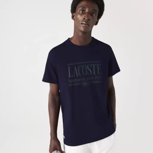 Lacoste T-Shirts>Herren T-Shirt Aus Jersey Navy Blau 166