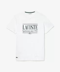 Lacoste T-Shirts>Herren T-Shirt Aus Jersey Weis 001