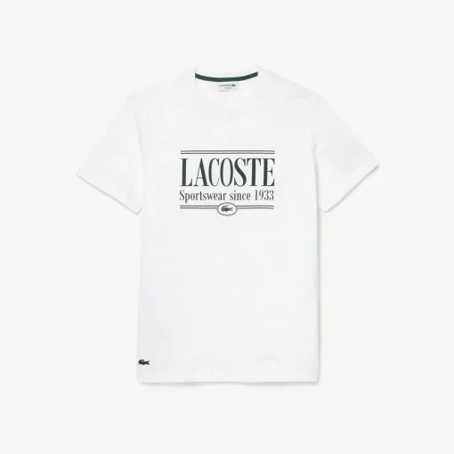 Lacoste T-Shirts>Herren T-Shirt Aus Jersey Weis 001