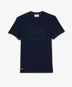 Lacoste T-Shirts>Herren T-Shirt Aus Jersey Navy Blau 166