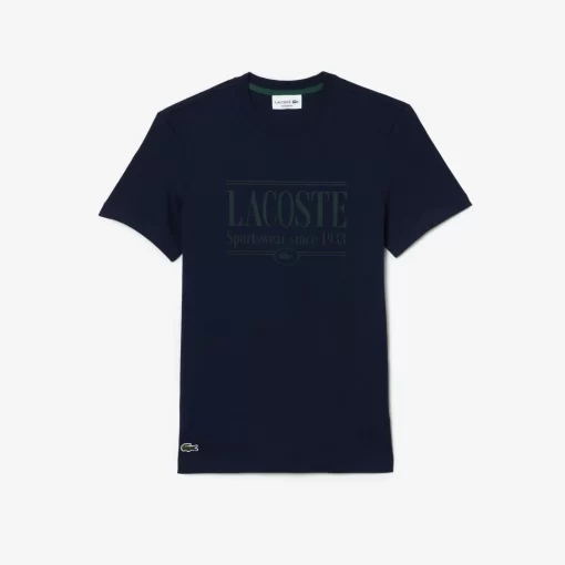 Lacoste T-Shirts>Herren T-Shirt Aus Jersey Navy Blau 166