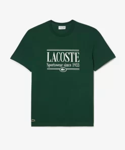 Lacoste T-Shirts>Herren T-Shirt Aus Jersey Grun 132