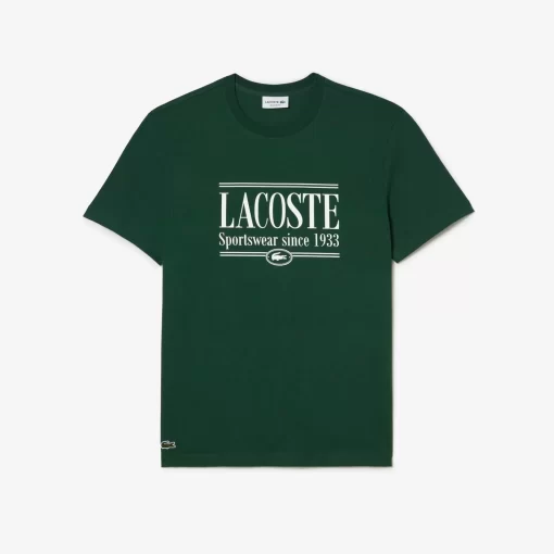 Lacoste T-Shirts>Herren T-Shirt Aus Jersey Grun 132