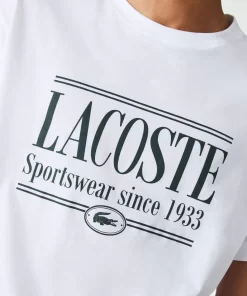 Lacoste T-Shirts>Herren T-Shirt Aus Jersey Weis 001