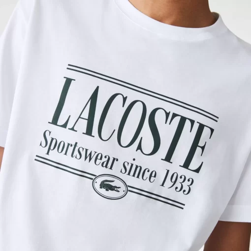 Lacoste T-Shirts>Herren T-Shirt Aus Jersey Weis 001