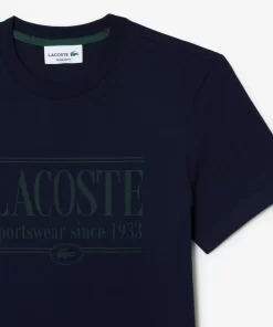 Lacoste T-Shirts>Herren T-Shirt Aus Jersey Navy Blau 166