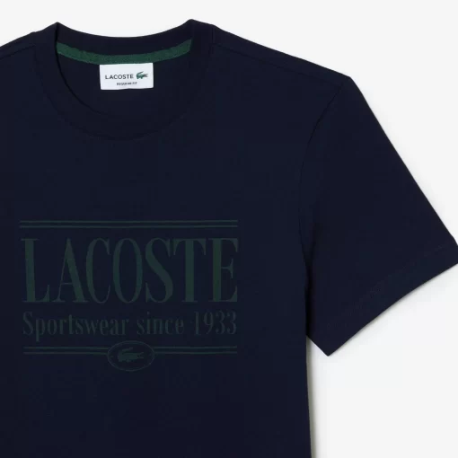 Lacoste T-Shirts>Herren T-Shirt Aus Jersey Navy Blau 166