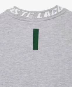 Lacoste T-Shirts>Herren T-Shirt Mit Logo Am Kragen Heidekraut Grau Cca