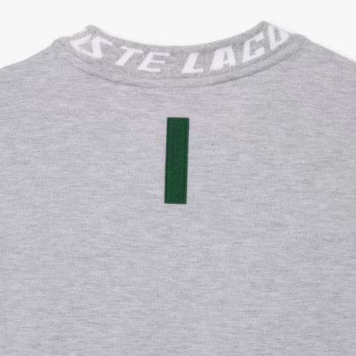 Lacoste T-Shirts>Herren T-Shirt Mit Logo Am Kragen Heidekraut Grau Cca