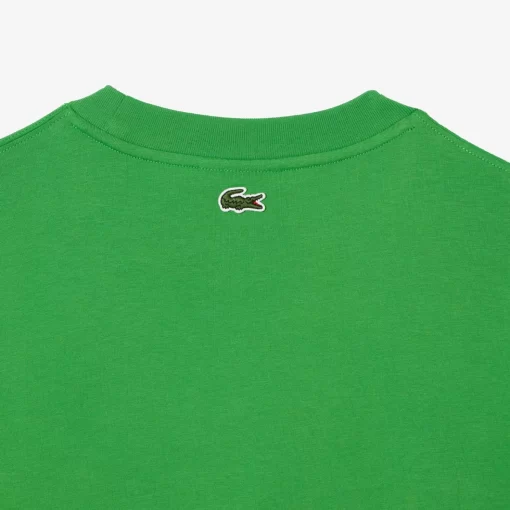 Lacoste T-Shirts>Herren T-Shirt Mit Rundhals Und Krokodil-Aufdruck Grun Siw