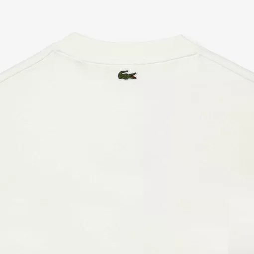 Lacoste T-Shirts>Herren T-Shirt Mit Tennis-Aufdruck Weis 70V