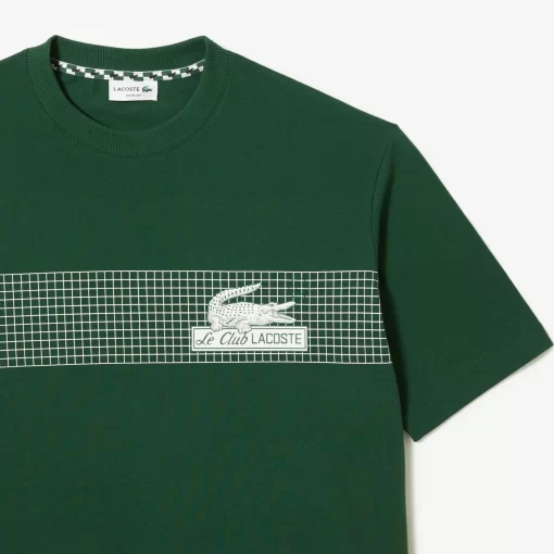 Lacoste T-Shirts>Herren T-Shirt Mit Tennis-Aufdruck Grun 132