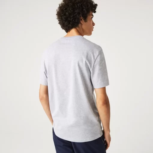 Lacoste T-Shirts>Herren T-Shirt Mit Xl-Krokodilaufdruck Heidekraut Grau Cca