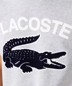 Lacoste T-Shirts>Herren T-Shirt Mit Xl-Krokodilaufdruck Heidekraut Grau Cca