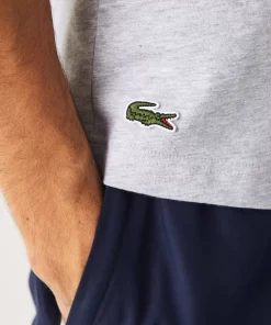 Lacoste T-Shirts>Herren T-Shirt Mit Xl-Krokodilaufdruck Heidekraut Grau Cca