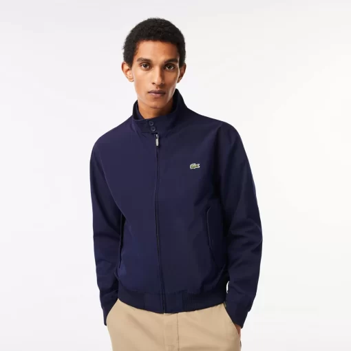 Lacoste Jacken & Mäntel>Herren Wasserabweisende Leichte Twill-Jacke Navy Blau 166