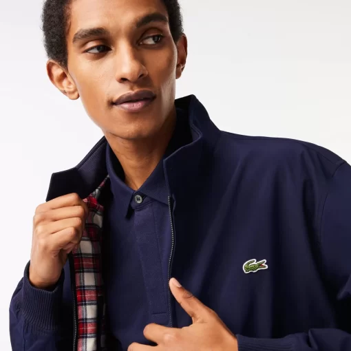 Lacoste Jacken & Mäntel>Herren Wasserabweisende Leichte Twill-Jacke Navy Blau 166