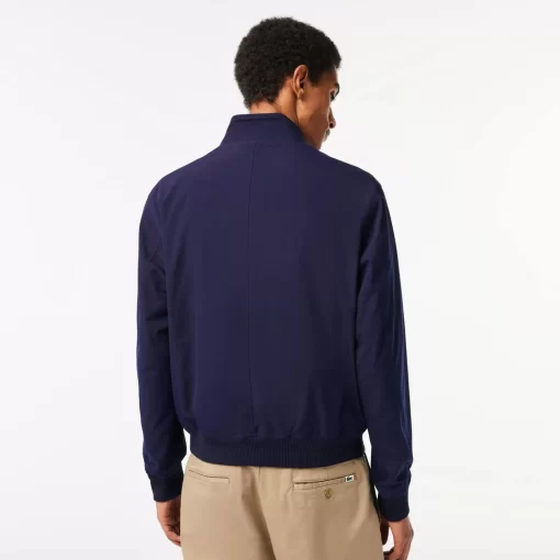 Lacoste Jacken & Mäntel>Herren Wasserabweisende Leichte Twill-Jacke Navy Blau 166