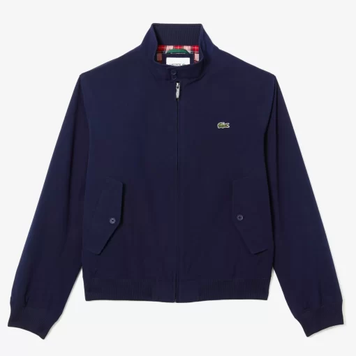 Lacoste Jacken & Mäntel>Herren Wasserabweisende Leichte Twill-Jacke Navy Blau 166