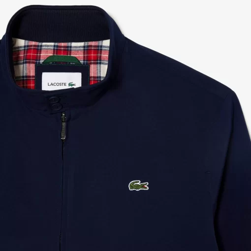 Lacoste Jacken & Mäntel>Herren Wasserabweisende Leichte Twill-Jacke Navy Blau 166