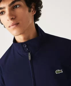 Lacoste Jacken & Mäntel>Herren Wasserabweisende Leichte Twill-Jacke Navy Blau 166