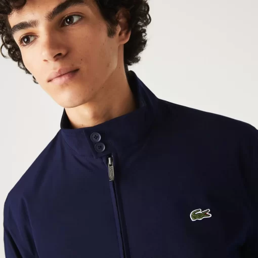 Lacoste Jacken & Mäntel>Herren Wasserabweisende Leichte Twill-Jacke Navy Blau 166