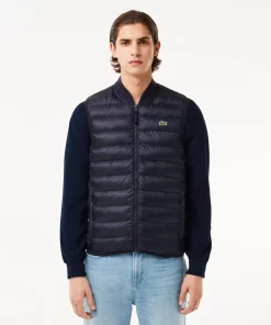 Lacoste Jacken & Mäntel>Herren Wasserabweisende Westenjacke Navy Blau Hde